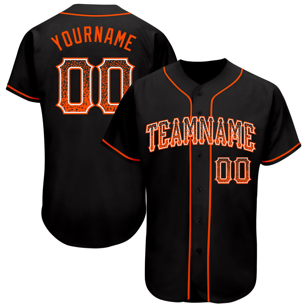 Custom Black Orange-White Authentic Drift Fashion Baseball Jersey baseball jersey product view 1