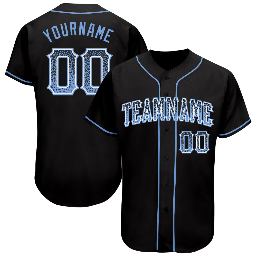 Custom Black Light Blue-White Authentic Drift Fashion Baseball Jersey baseball jersey product view 1