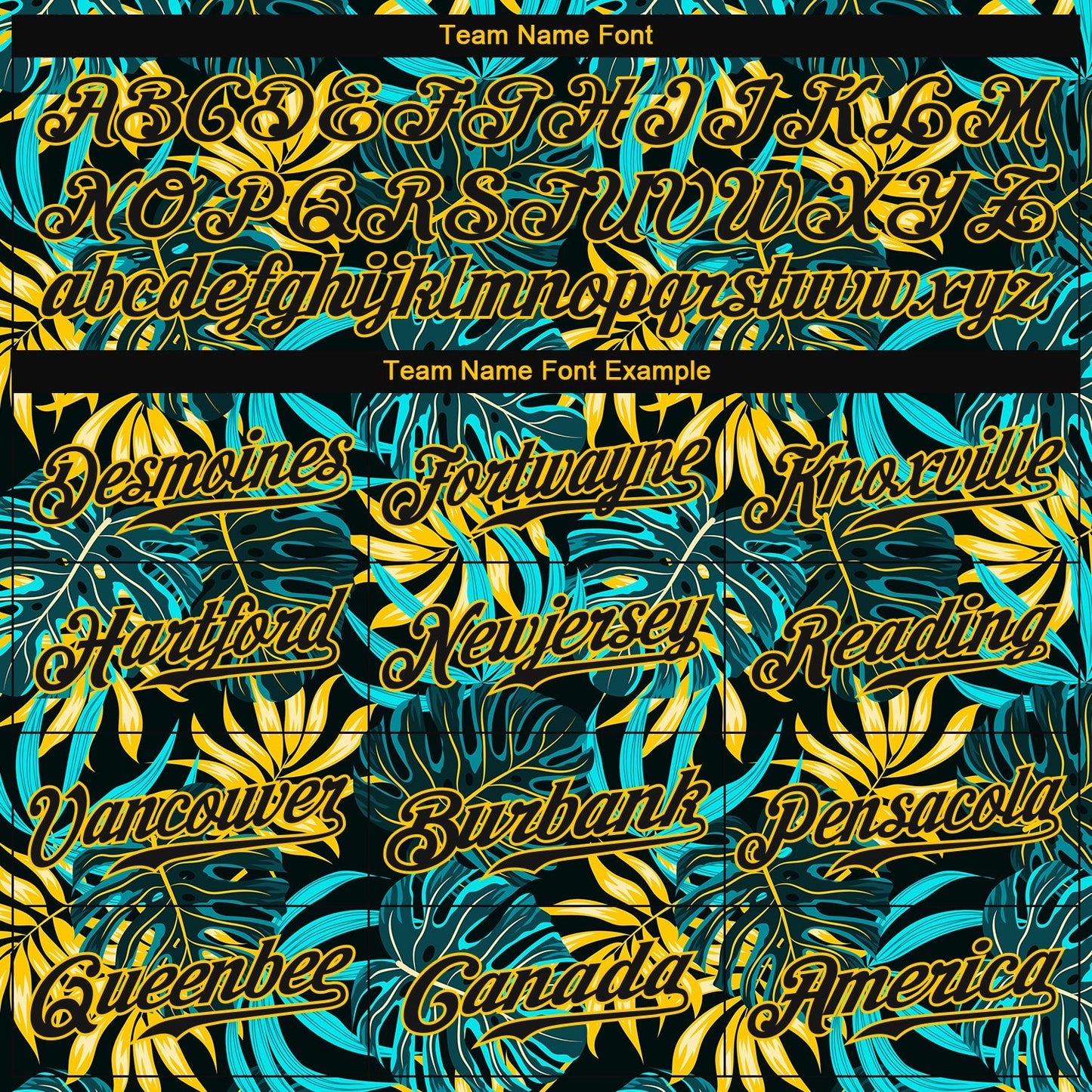 Custom Black Black-Gold 3D Pattern Design Tropical Palm Leaves Authentic Baseball Jersey baseball jersey product view 4