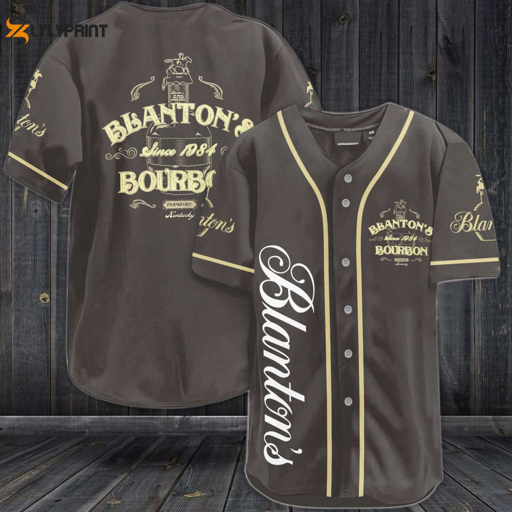 Blanton's Bourbon Since 1984 Baseball Jersey - lylyprint.com baseball jersey product view 1