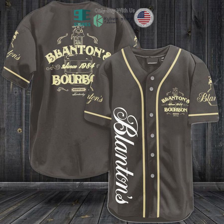 BEST Blanton's Bourbon grey Baseball Jersey baseball jersey product view 1