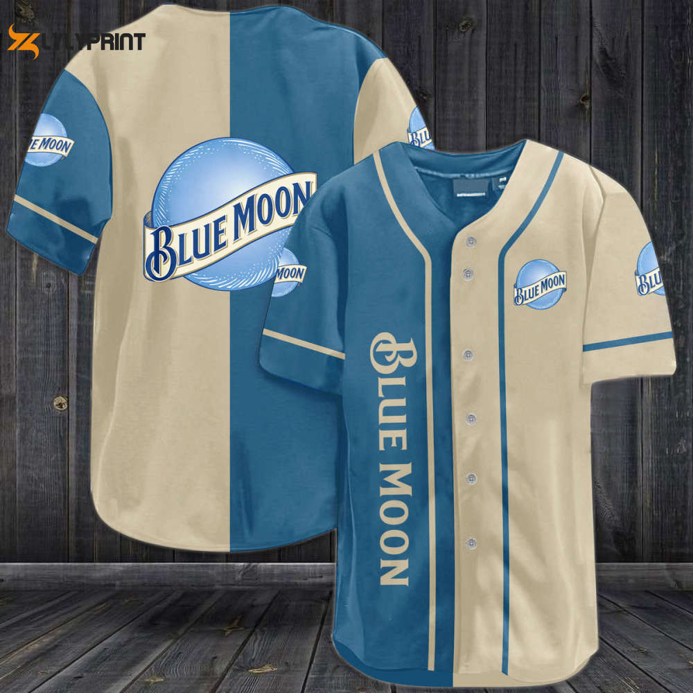 Blue Moon Beer Baseball Jersey - lylyprint.com baseball jersey product view 1