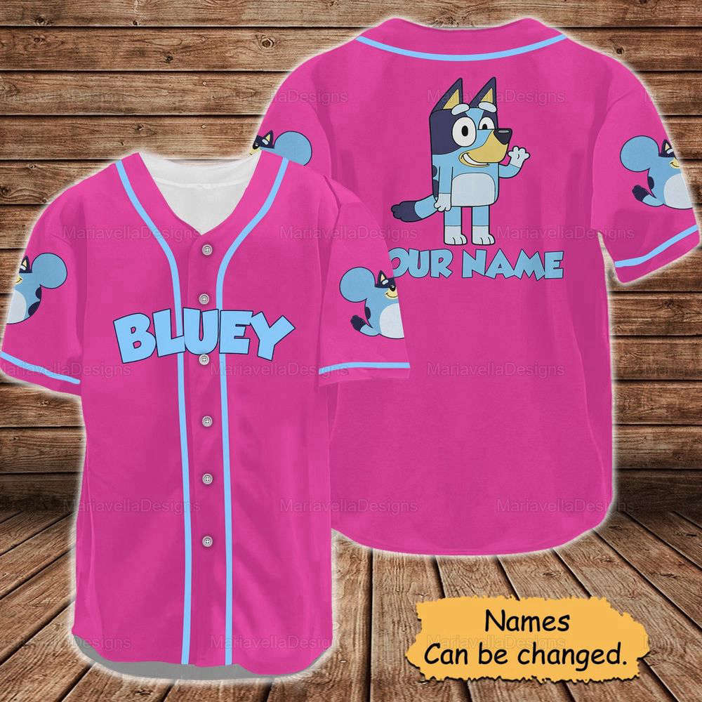 BlueyDad Baseball Jersey, Custom BlueyDad Baseball Jersey - lylyprint.com baseball jersey product view 5