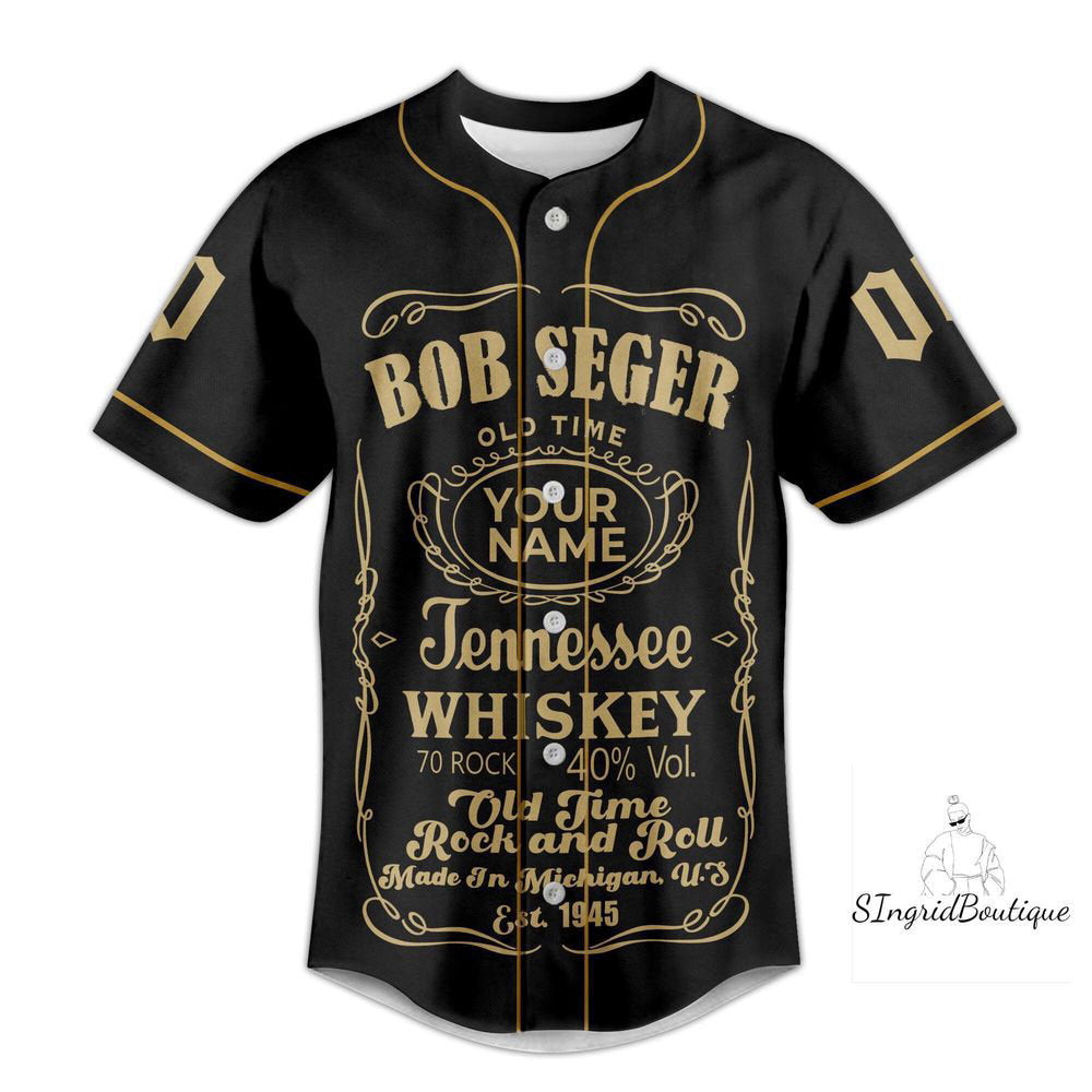 Bob Seger Jersey Shirt, Custom Bob Seger Baseball Jersey - lylyprint.com baseball jersey product view 2