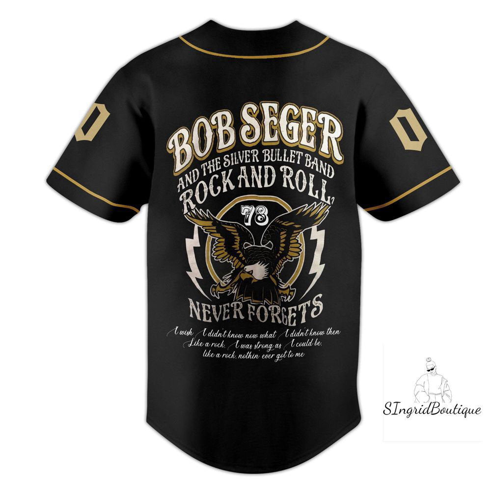 Bob Seger Jersey Shirt, Custom Bob Seger Baseball Jersey - lylyprint.com baseball jersey product view 3