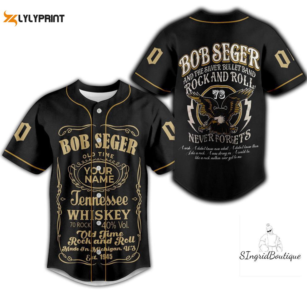 Bob Seger Jersey Shirt, Custom Bob Seger Baseball Jersey - lylyprint.com baseball jersey product view 1
