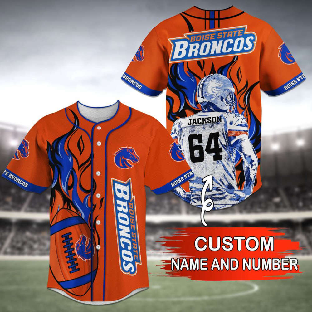 Boise State Broncos Baseball Jersey Personalized 2023 BJ0240 - lylyprint.com baseball jersey product view 2