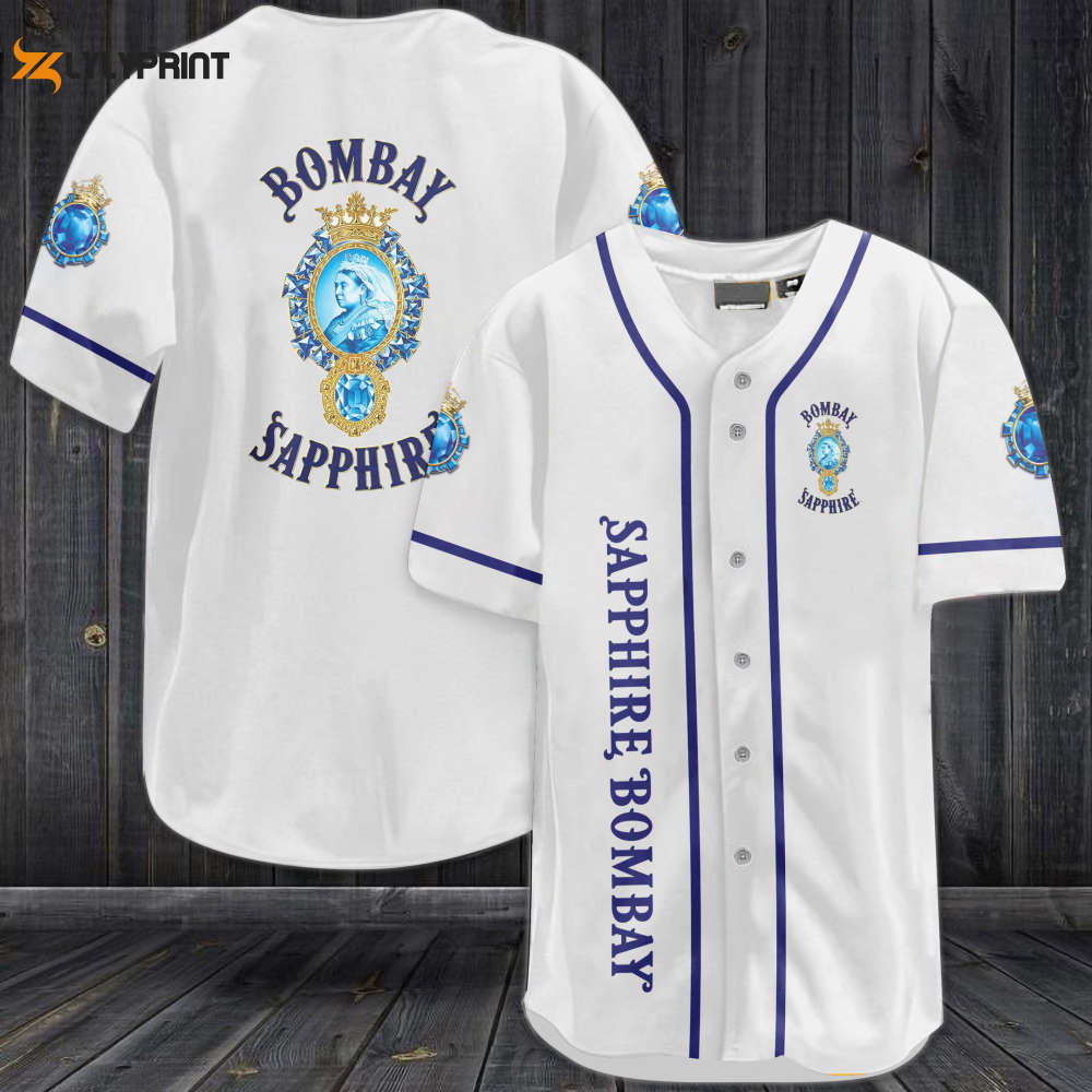 Bombay Sapphire Baseball Jersey - lylyprint.com baseball jersey product view 1