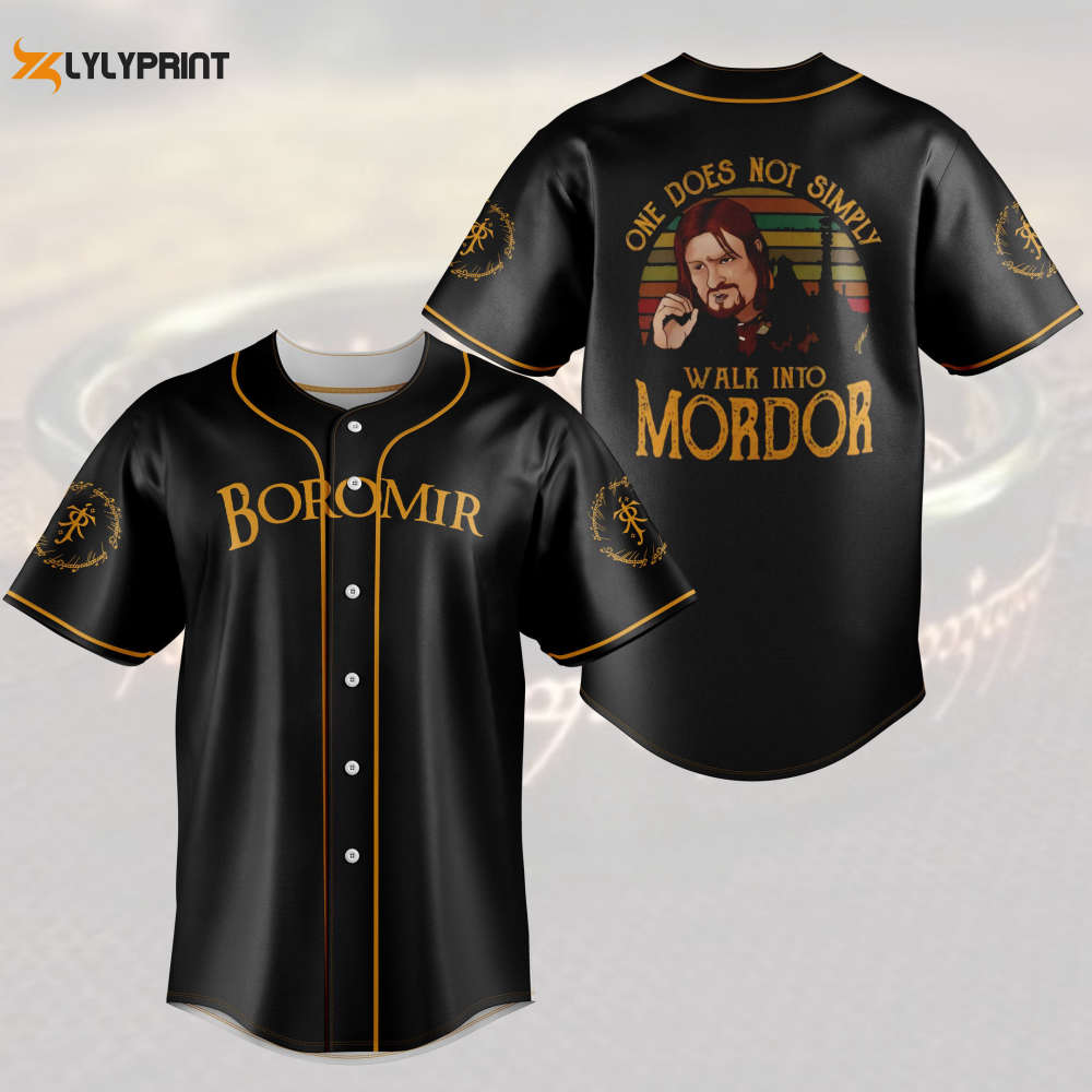 Boromir One Does Not Simply Walk Into Mordor Meme All Over Print Unisex Baseball Jersey - lylyprint.com baseball jersey product view 1