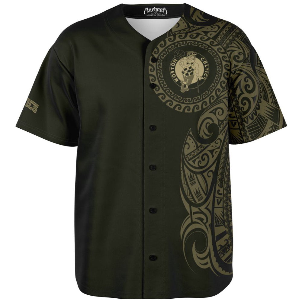 Boston Celtics Baseball Jersey Custom For Fans BJ0092 - lylyprint.com baseball jersey product view 2