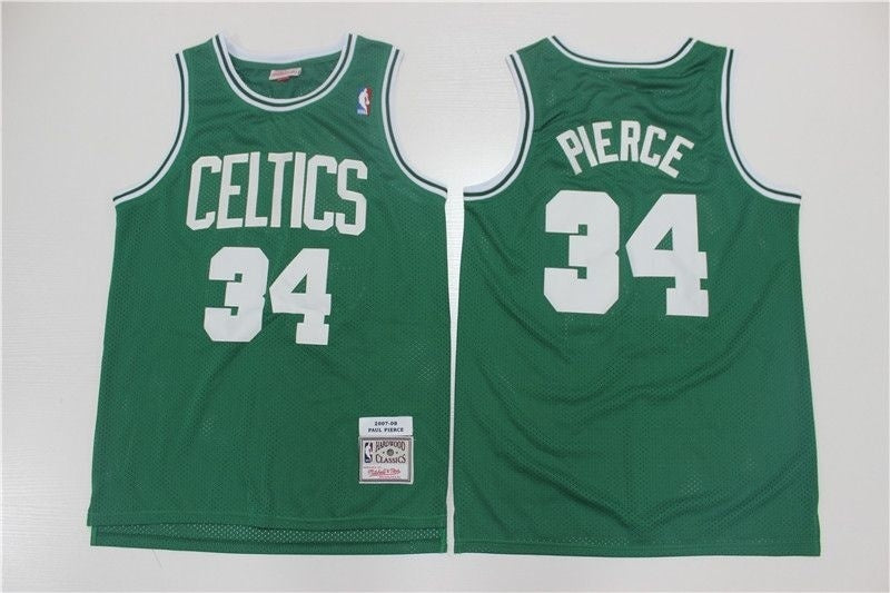 boston celtics #34 paul pierce Celtics 34 # Green Retro Edition 07--08 Season Jersey Basketball Jersey basketball jersey product view 1