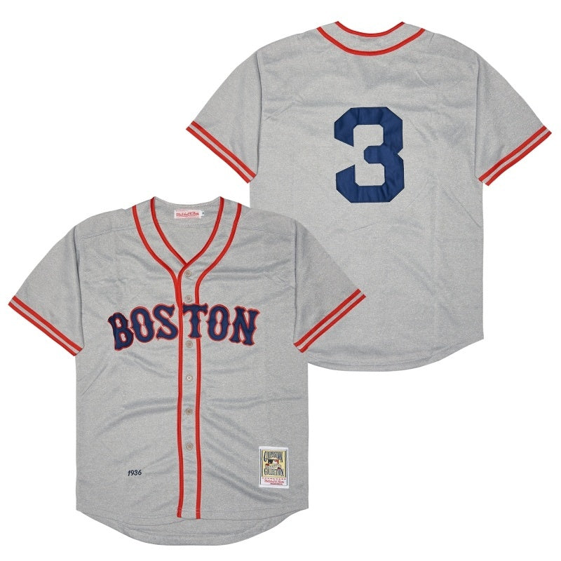 boston red sox #3 Baseball Jersey baseball jersey product view 1