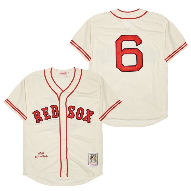 boston red sox #6 johnny pesky_1 Baseball Jersey baseball jersey product view 1