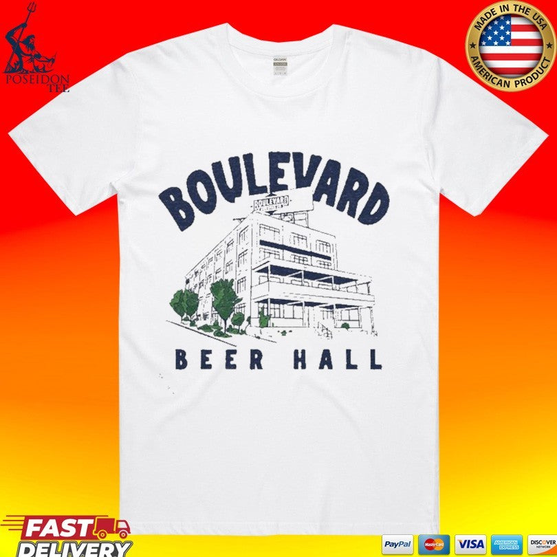 Boulevard Beer Hall Vintage Grey T-shirt Unisex T-shirt, Sweatshirt, Hoodie, Long Sleeve Tee - T-Shirt, Sweatshirt, Hoodie