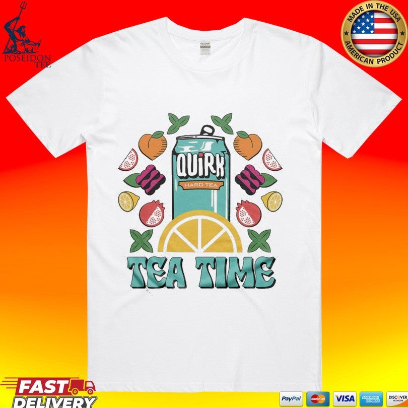 Boulevard Quirk Tea Time White & Teal Ringer T-shirt Unisex T-shirt, Sweatshirt, Hoodie, Long Sleeve Tee - T-Shirt, Sweatshirt, Hoodie
