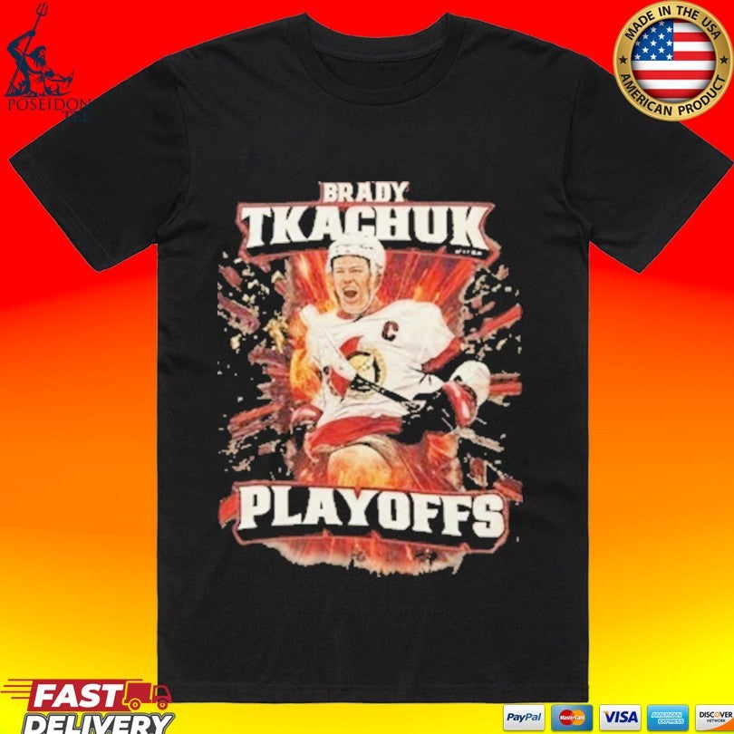 Brady Tkachuk Playoffs T-shirt Unisex T-shirt, Sweatshirt, Hoodie, Long Sleeve Tee - T-Shirt, Sweatshirt, Hoodie