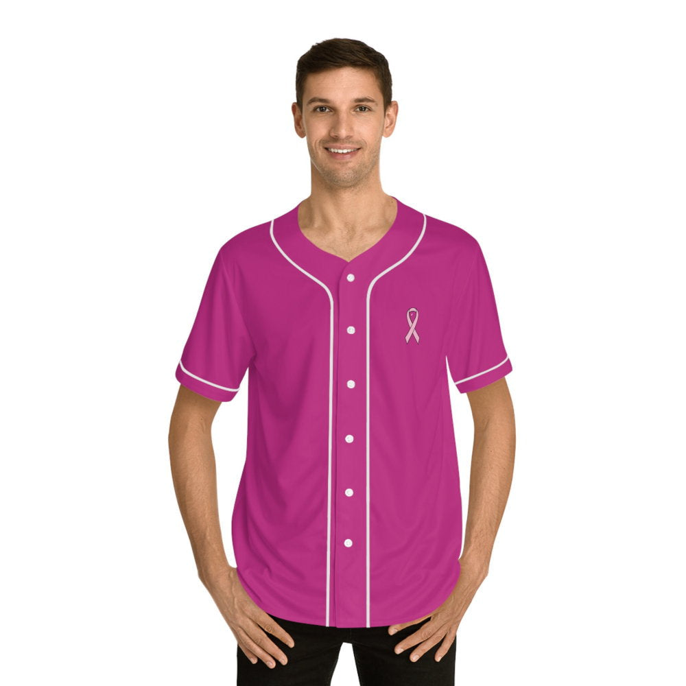 Breast cancer awareness Baseball Jersey - lylyprint.com baseball jersey product view 3