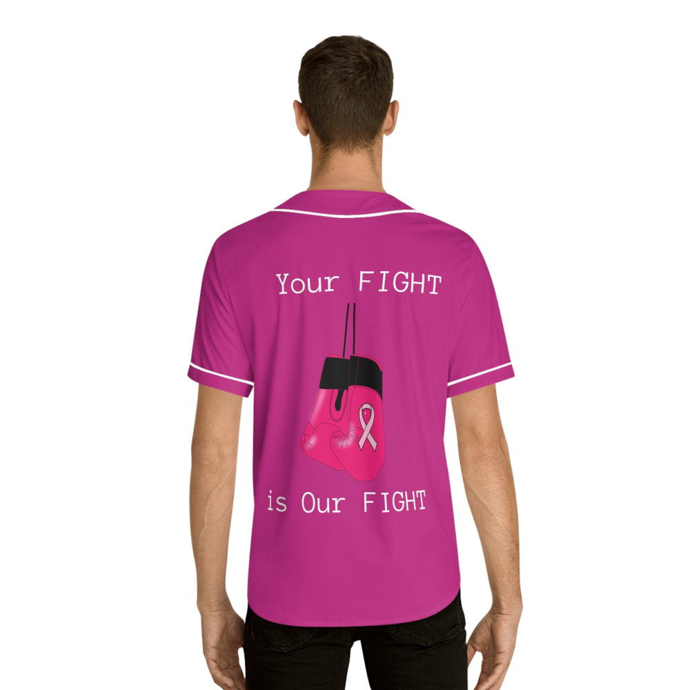 Breast cancer awareness Baseball Jersey - lylyprint.com baseball jersey product view 4