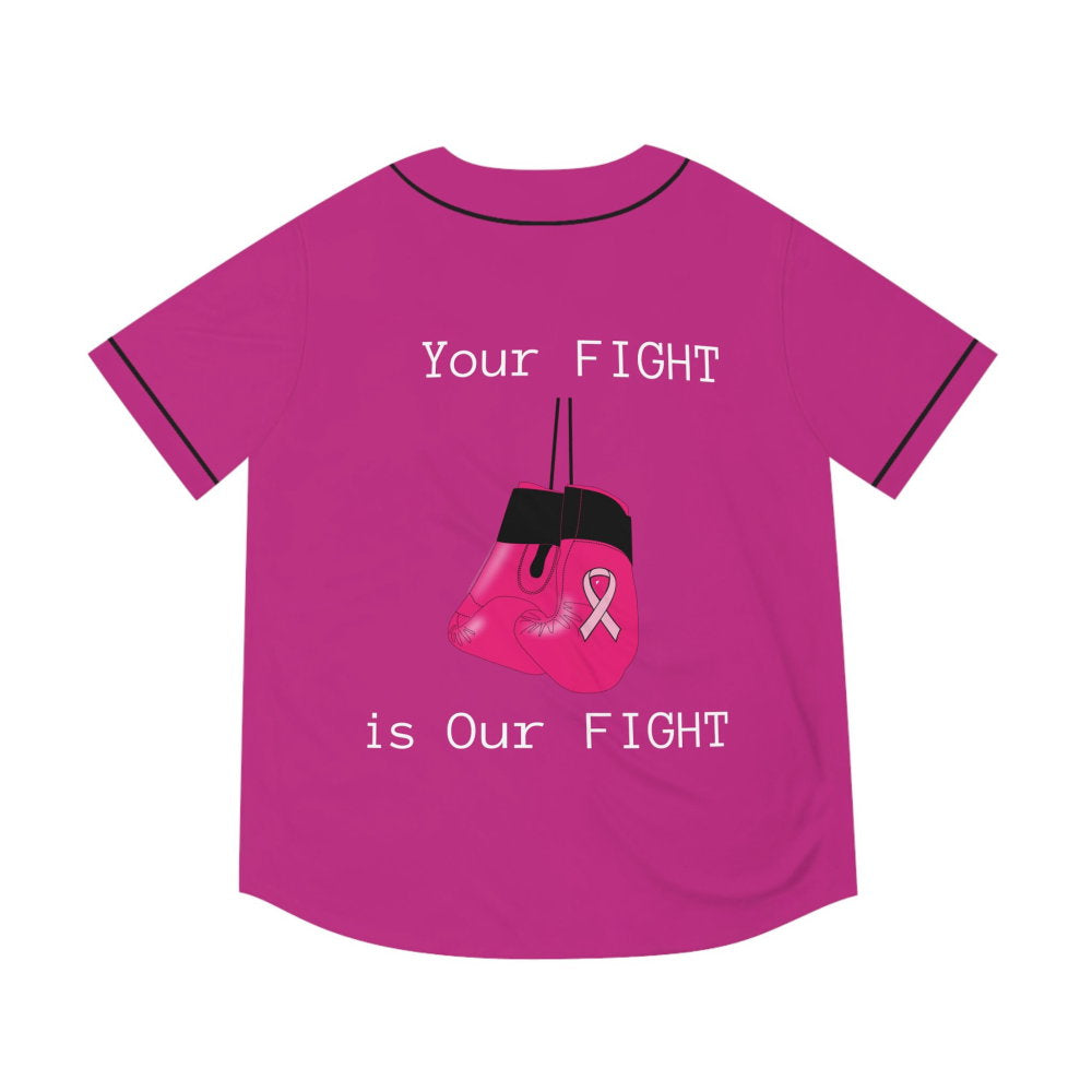 Breast cancer awareness Baseball Jersey - lylyprint.com baseball jersey product view 5