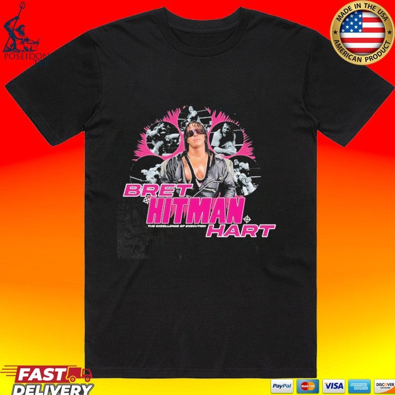 Bret The Hitman Hart T-shirt Unisex T-shirt, Sweatshirt, Hoodie, Long Sleeve Tee - T-Shirt, Sweatshirt, Hoodie