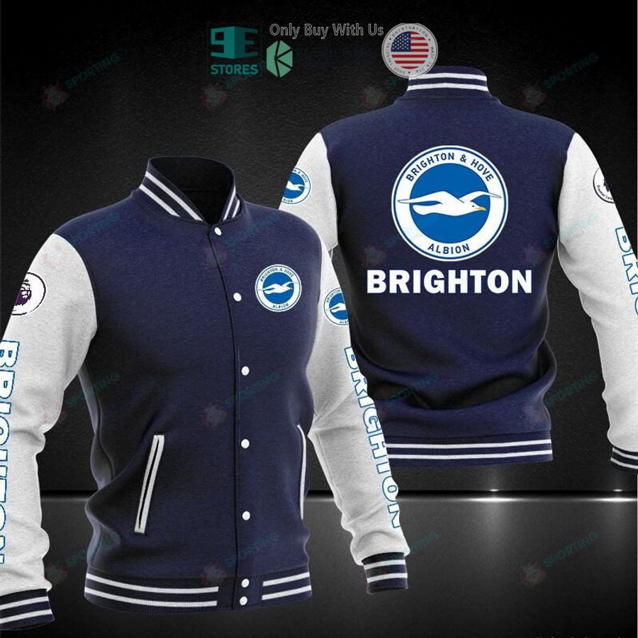 BEST Brighton and Hove Albion Baseball Jacket baseball jersey product view 1