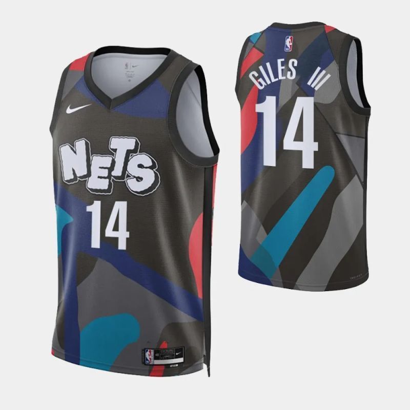 brooklyn nets #14 harry giles iii 2023-24 city edition swingman jersey Basketball Jersey basketball jersey product view 1
