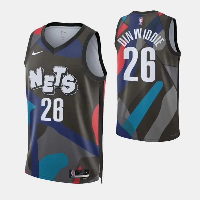 brooklyn nets #26 spencer dinwiddie 2023-24 city edition swingman jersey Basketball Jersey basketball jersey product view 1