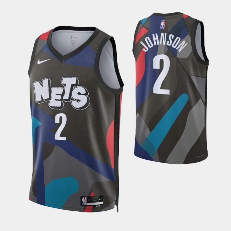 brooklyn nets #2 cameron johnson 2023-24 city edition swingman jersey Basketball Jersey basketball jersey product view 1
