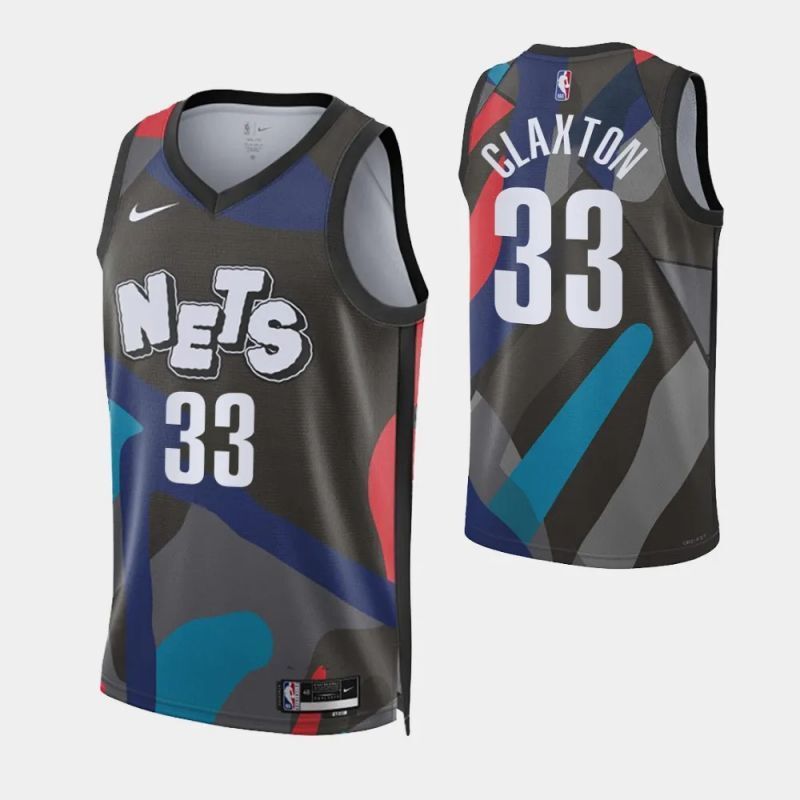 brooklyn nets #38 nic claxton 2023-24 city edition swingman jersey Basketball Jersey basketball jersey product view 1