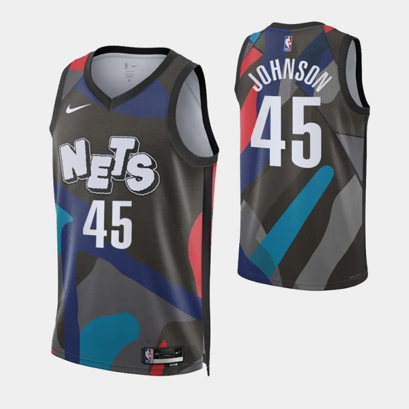 brooklyn nets #45 keon johnson city edition swingman jersey Basketball Jersey basketball jersey product view 1