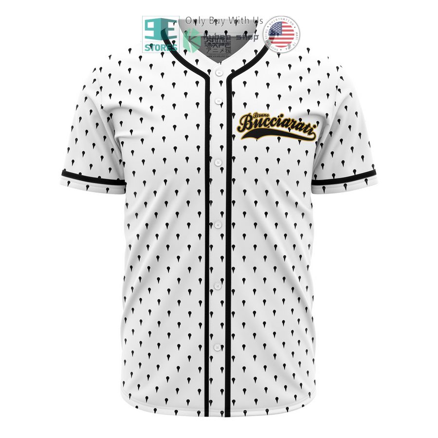 BEST Bruno Bucciarati Jojo's Bizarre Adventure Baseball Jersey baseball jersey product view 1