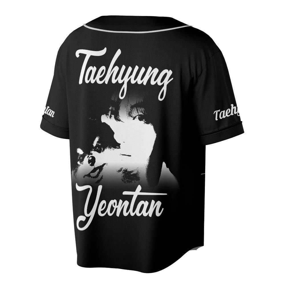 BTS V Kpop Baseball Jersey For Men Women, Layover Album Baseball Jersey For Men Women - lylyprint.com baseball jersey product view 2