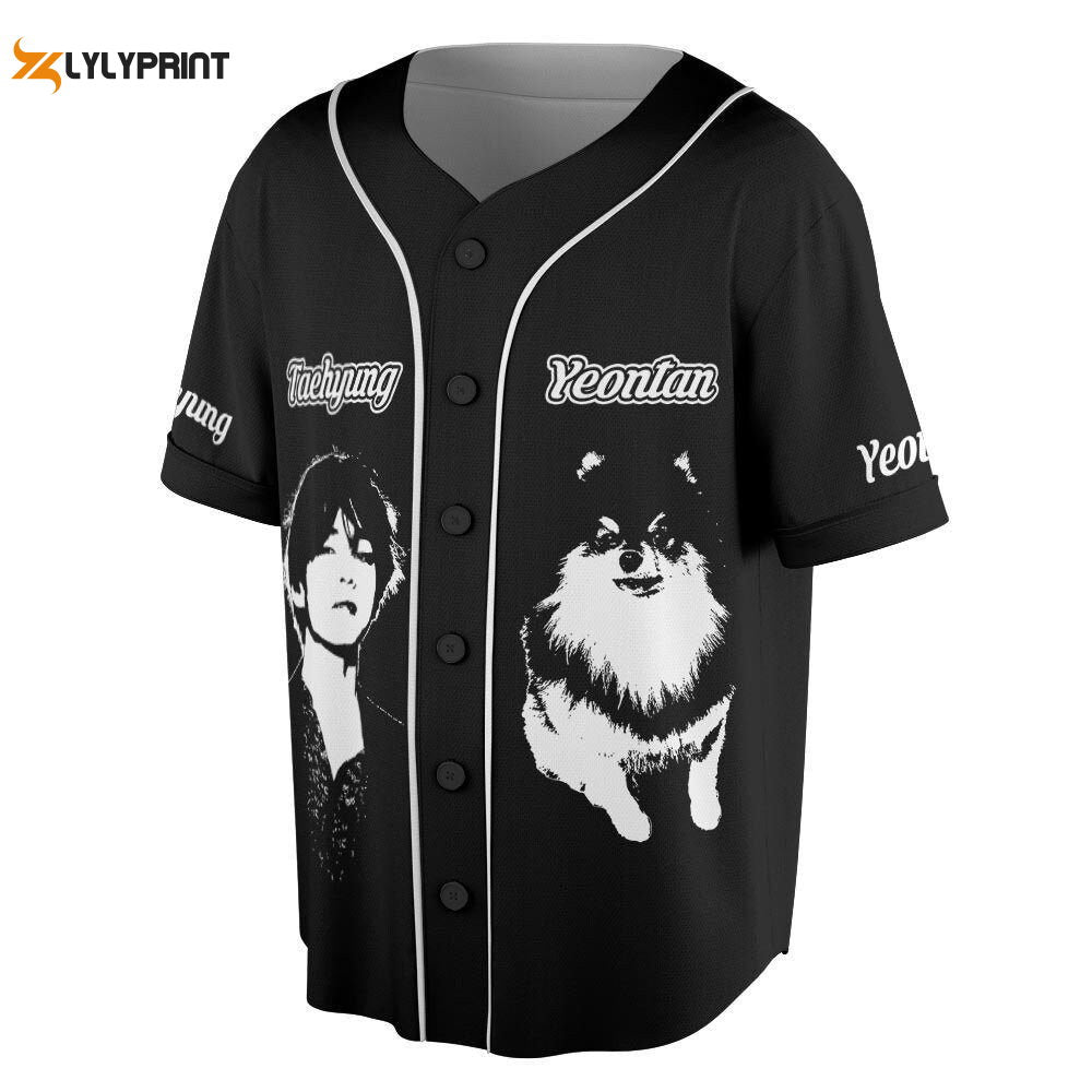 BTS V Kpop Baseball Jersey For Men Women, Layover Album Baseball Jersey For Men Women - lylyprint.com baseball jersey product view 1