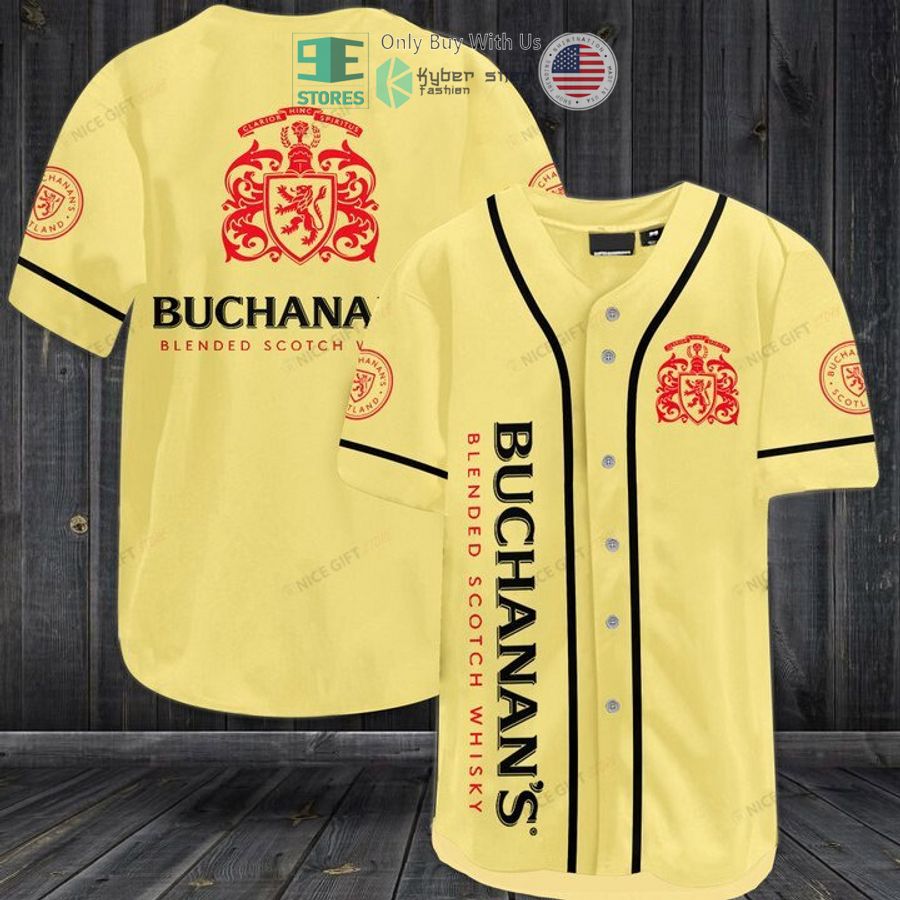 BEST Buchanan's Blended Scotch Whisky logo Baseball Jersey baseball jersey product view 1