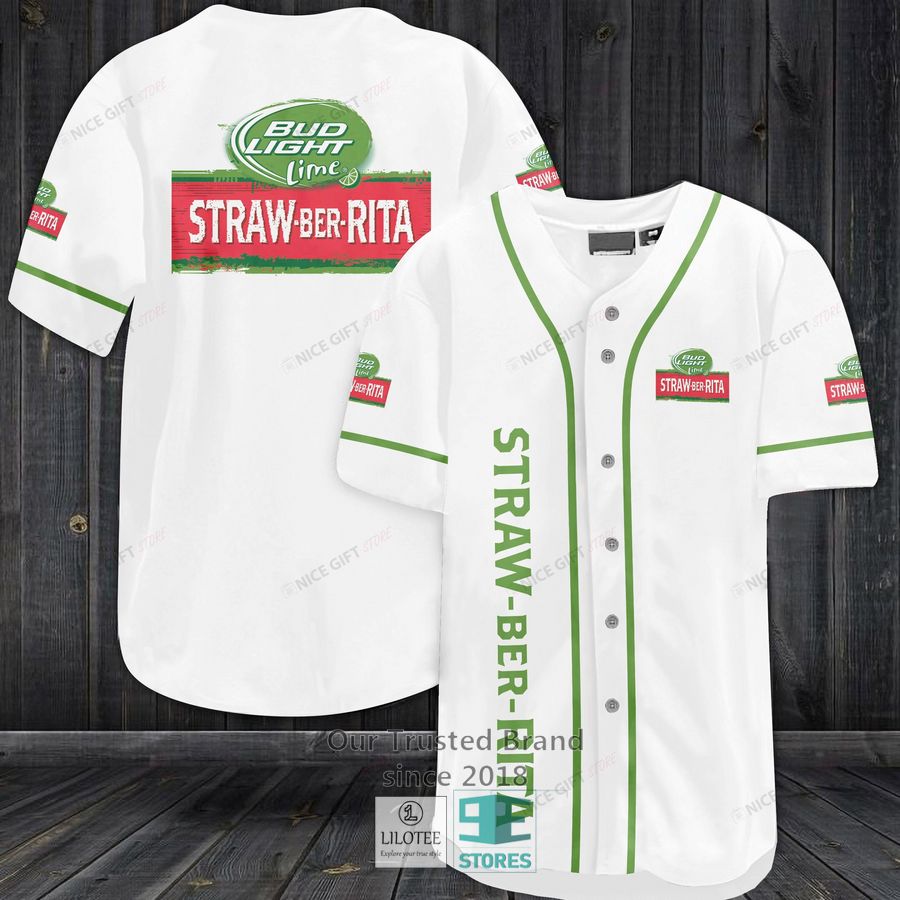 Bud Light Straw Ber Rita Baseball Jersey baseball jersey product view 1