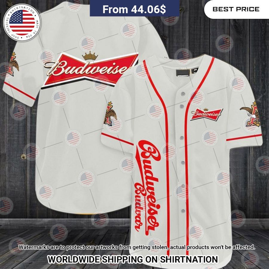Budweiser Baseball Shirt baseball jersey product view 1