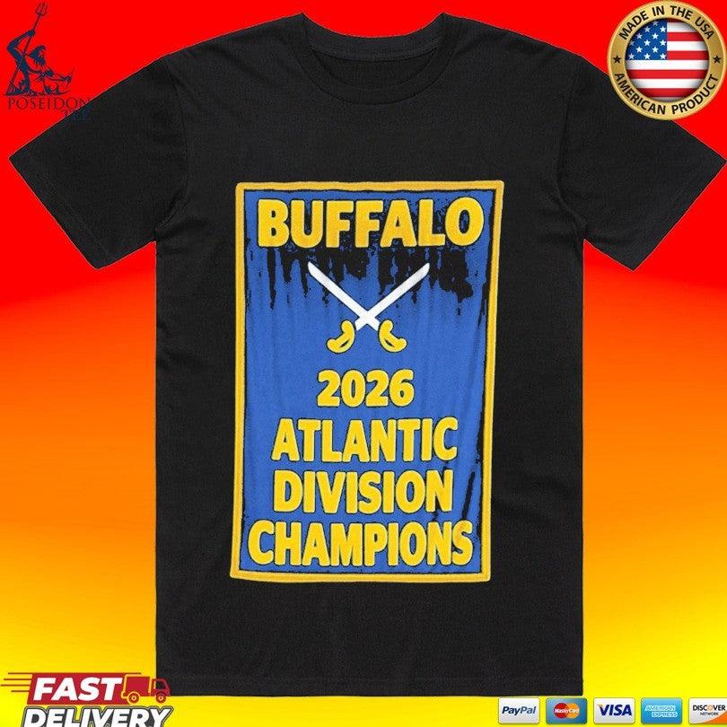 Buffalo 2026 Atlantic Division Champions T-shirt Unisex T-shirt, Sweatshirt, Hoodie, Long Sleeve Tee - T-Shirt, Sweatshirt, Hoodie