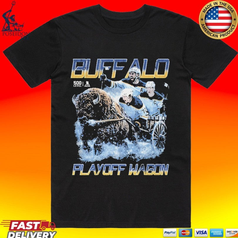 Buffalo Hockey 2026 Playoff Wagon T-shirt Unisex T-shirt, Sweatshirt, Hoodie, Long Sleeve Tee - T-Shirt, Sweatshirt, Hoodie