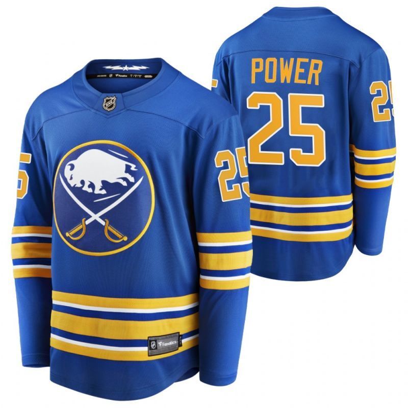 buffalo sabres #25 owen power royal-2021-nhl-draft-no.1-home-jersey Hockey Jersey hockey jersey product view 1