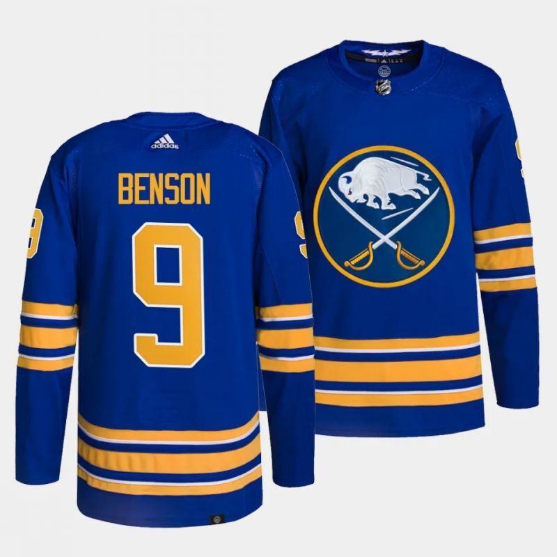 buffalo sabres #9 zach benson home royal jersey Hockey Jersey hockey jersey product view 1