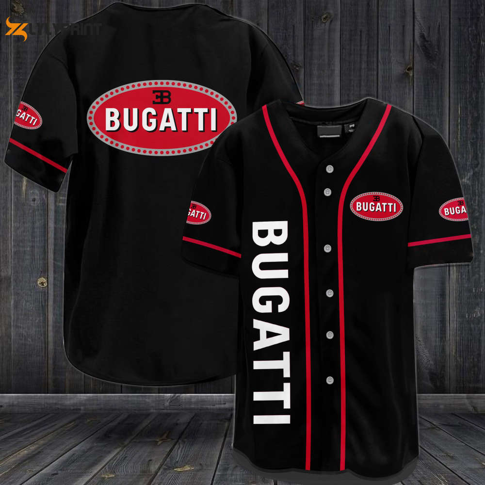 Bugatti Baseball Jersey - lylyprint.com baseball jersey product view 1