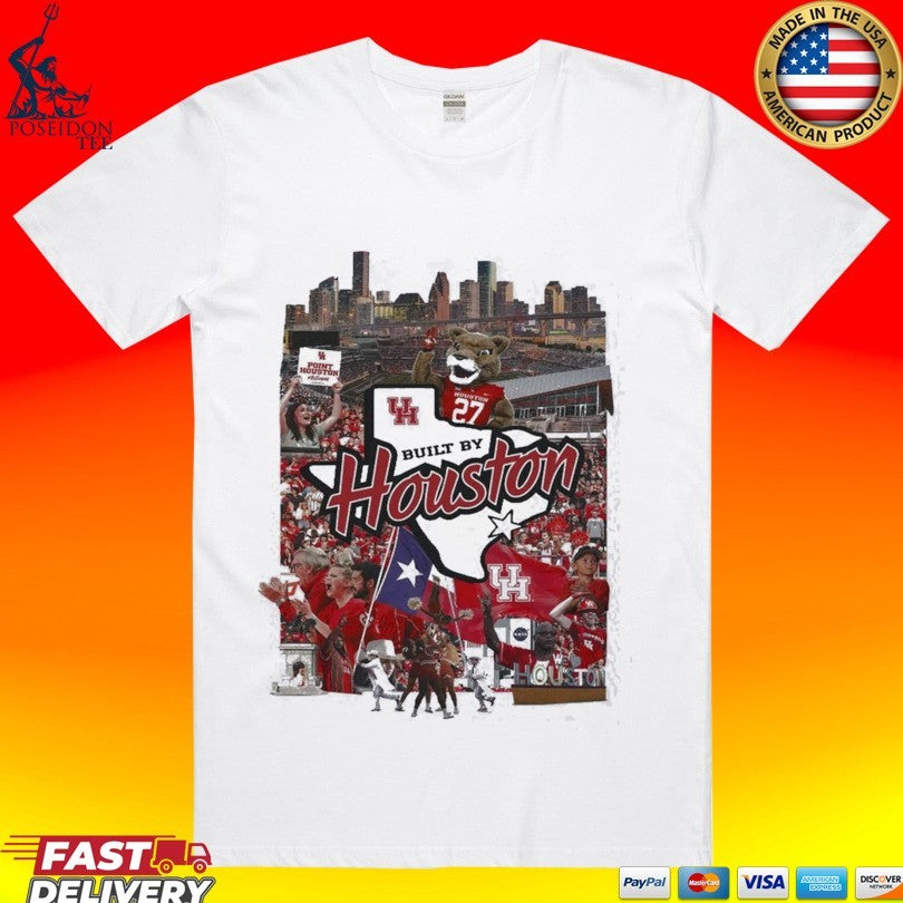 Built By Houston Athletics T-shirt Unisex T-shirt, Sweatshirt, Hoodie, Long Sleeve Tee - T-Shirt, Sweatshirt, Hoodie