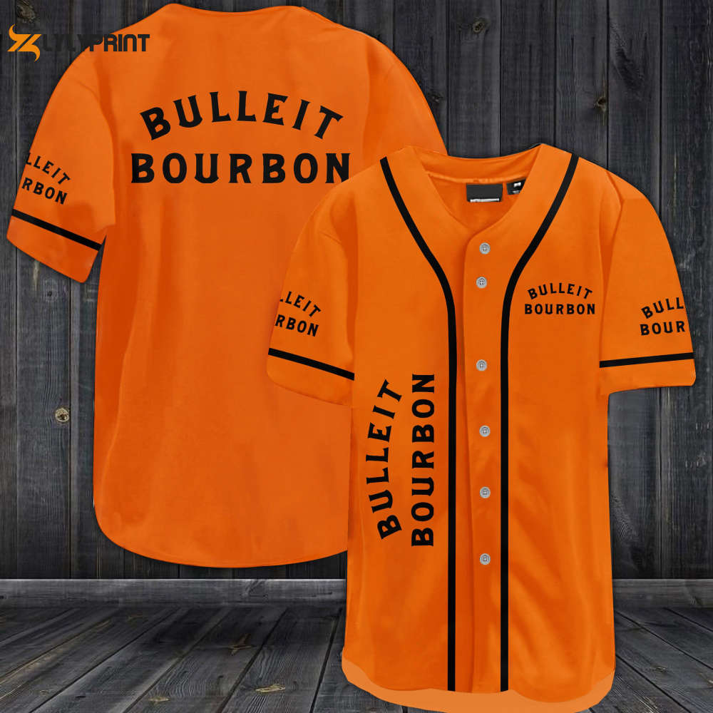 Bulleit Bourbon All Over Print Unisex Baseball Jersey - lylyprint.com baseball jersey product view 1