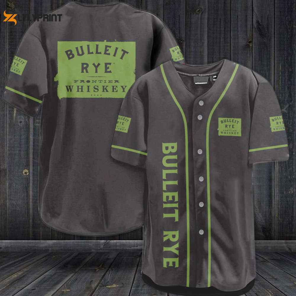Bulleit Rye Whiskey Baseball Jersey - lylyprint.com baseball jersey product view 1