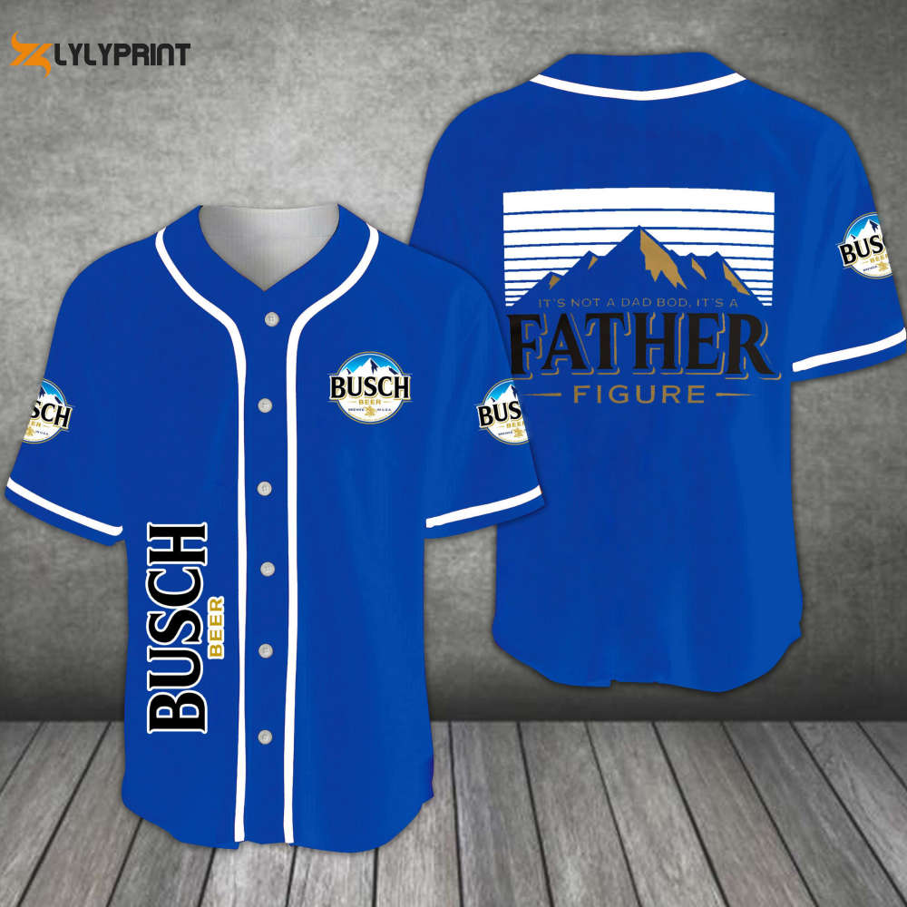 Busch Beer Father Figure All Over Print Unisex Baseball Jersey - lylyprint.com baseball jersey product view 1