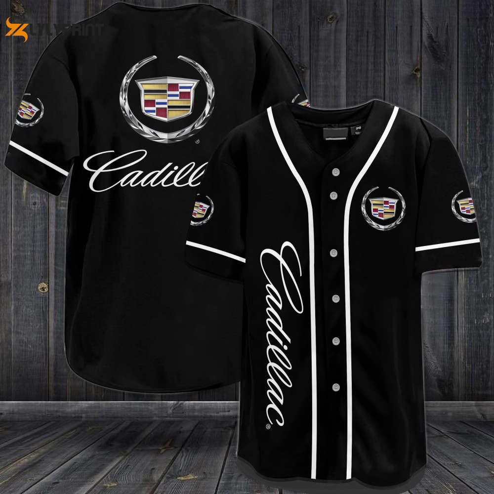 Cadillac Baseball Jersey - lylyprint.com baseball jersey product view 1
