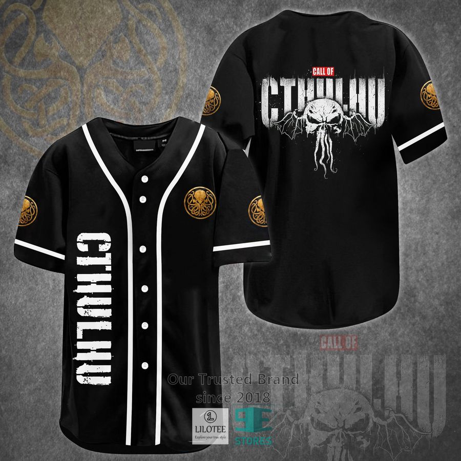 Call of Cthulhu Horror Movie Baseball Jersey baseball jersey product view 1