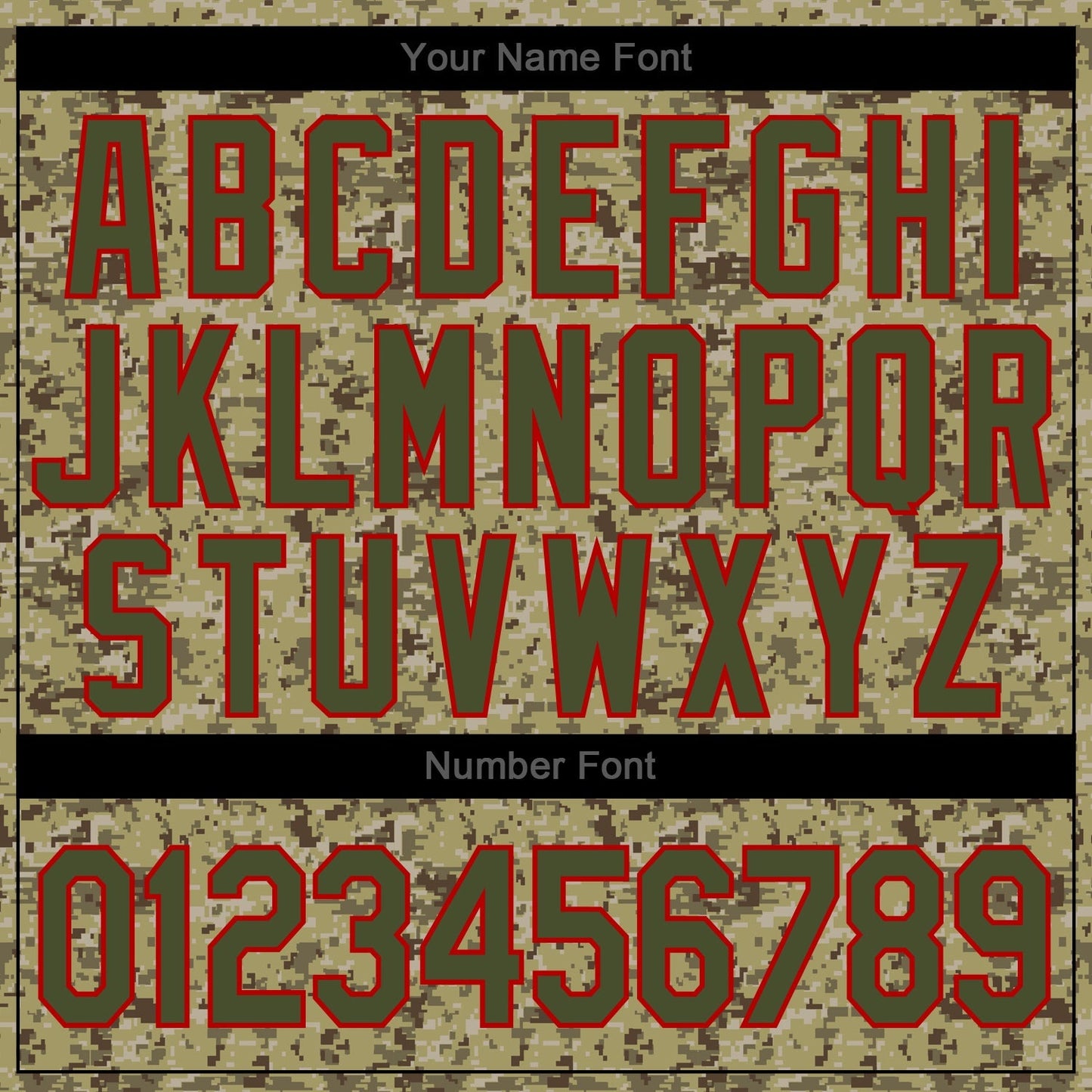 Custom Camo Olive-Red Authentic Salute To Service Baseball Jersey baseball jersey product view 5