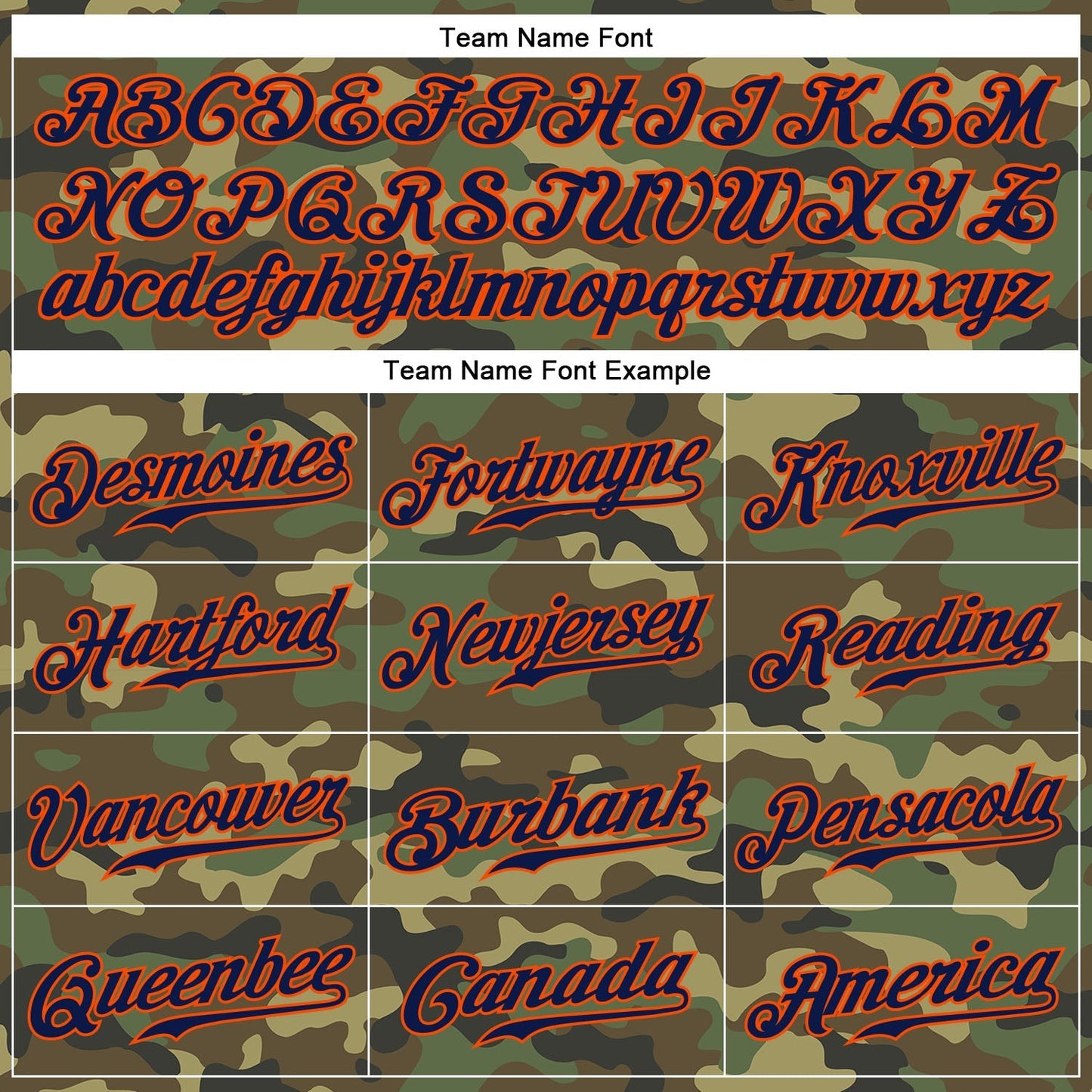 Custom Camo Navy-Orange Authentic Salute To Service Baseball Jersey baseball jersey product view 4