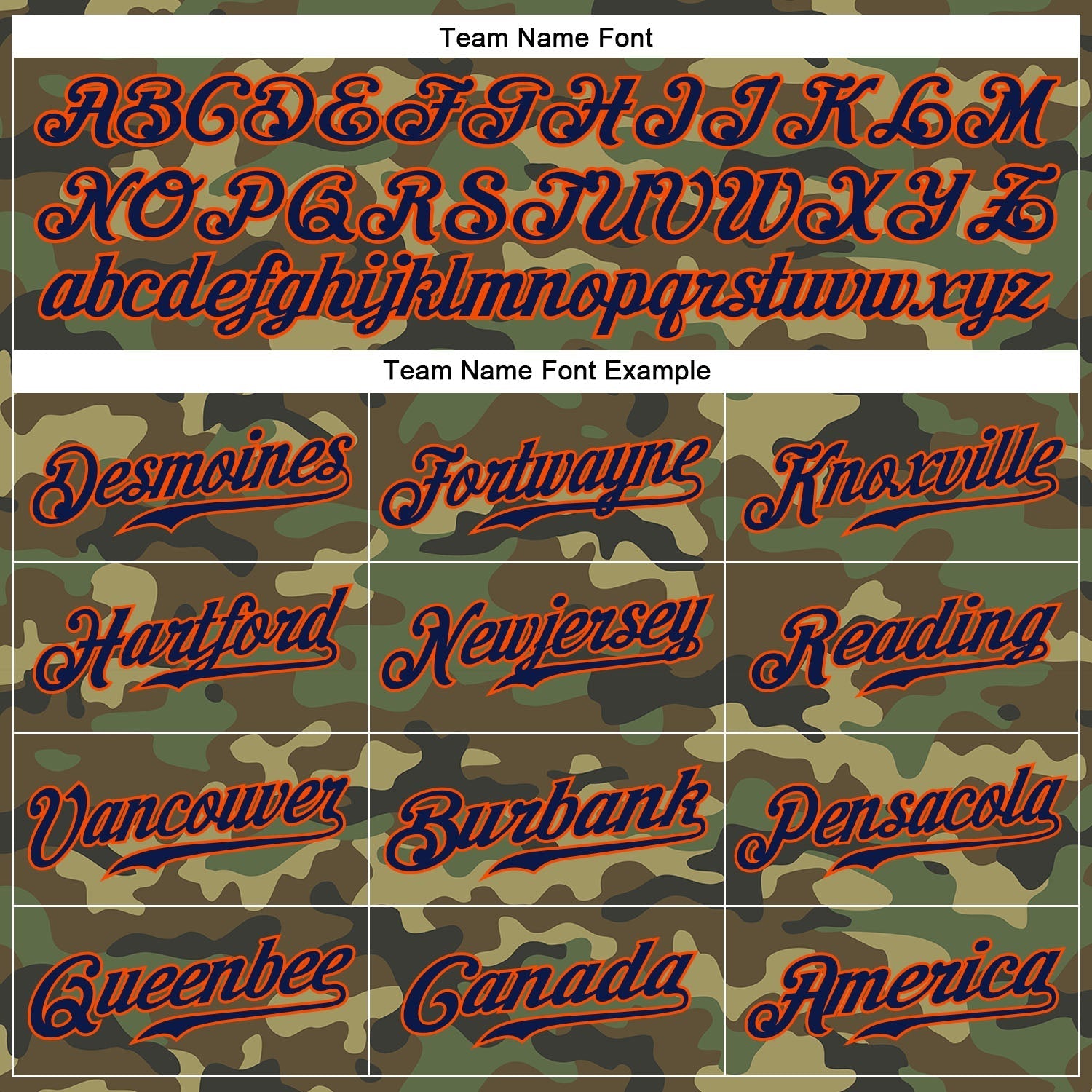 Custom Camo Navy-Orange Authentic Salute To Service Baseball Jersey baseball jersey product view 4